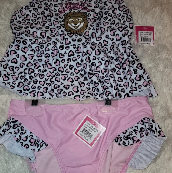 Juicy Couture Black Label Girls 2 Piece Swimsuit- Size 10/12- NWT